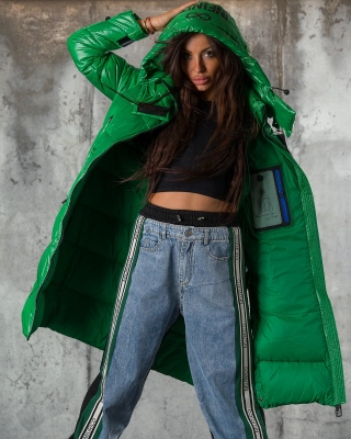 Statement Jacket With Down Filling, Green Color