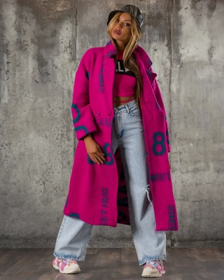Indigo Coat, Fuchsia Color