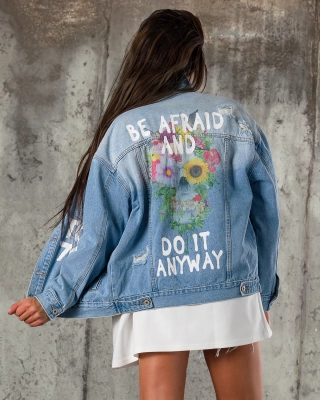 Do It Anyway Denim Jacket, Blue Color