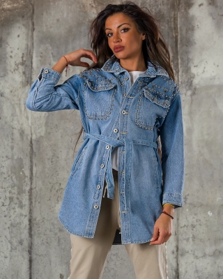Blue Skies Denim Jacket, Blue Color