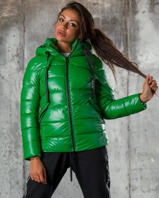 Jamie Hooded Jacket, Green Color