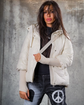 Tell A Story Jacket, Ecru Color