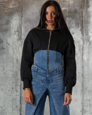 Lucky One Combo Jacket, Black Color