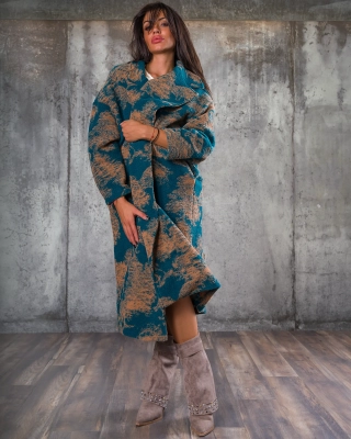 I Depend On Me Coat, Blue Color