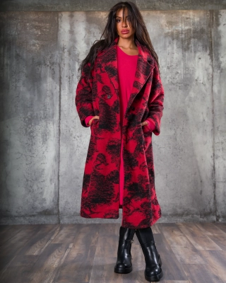 I Depend On Me Coat, Red Color