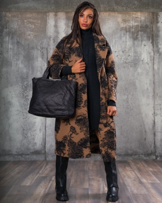 I Depend On Me Coat, Taupe Color