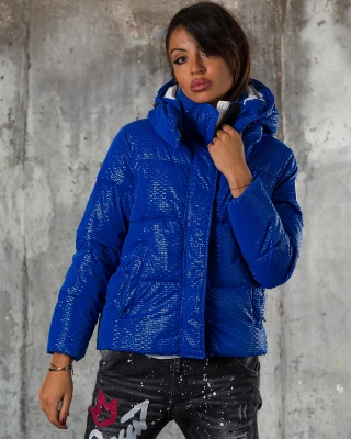 On Brand Puffer, Blue Color