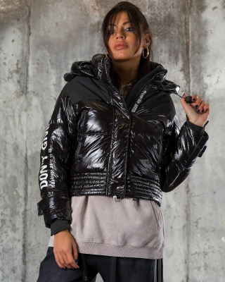 Never Give Up Jacket, Black Color