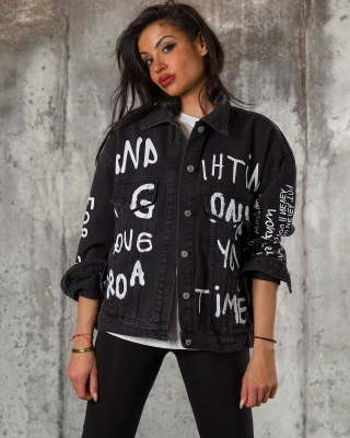 Just That Denim Jacket, Black Color