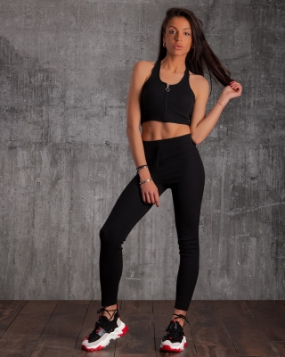 Industry Ribbed Set, Black Color