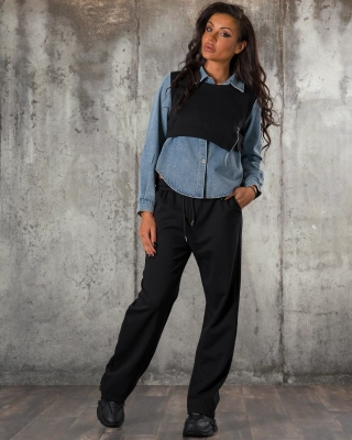 Lounge Two-Piece Set, Black Color