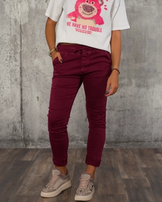 Панталон с връзки Avalanche, Цвят Бордо