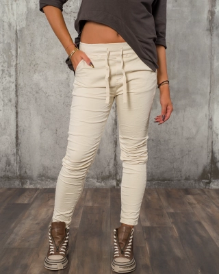 Панталон с връзки Avalanche, Цвят Екрю