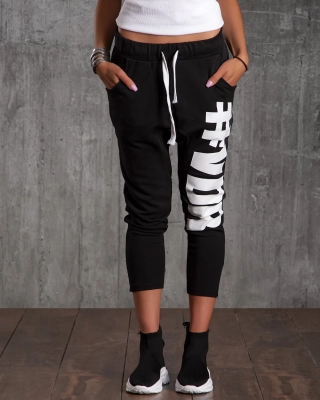 Air Sweatpants With Print, Black Color