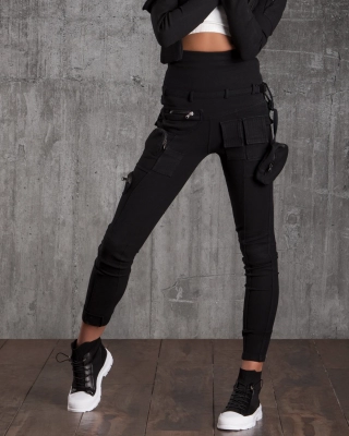 Neo Super High-Waist Trousers, Black Color