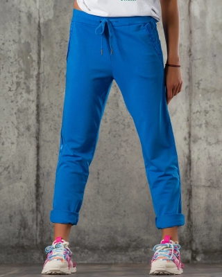 Popcorn Trousers, Blue Color