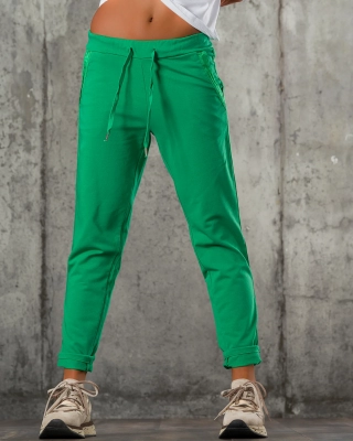 Popcorn Trousers, Green Color