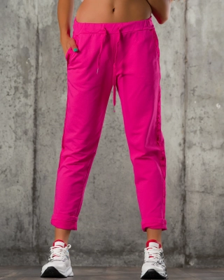 Popcorn Trousers, Fuchsia Color