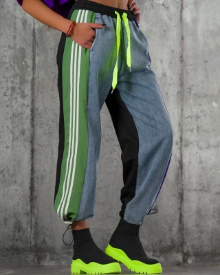 Let's Go Combo Trousers, Green Color