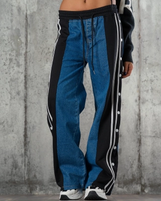 Dynamic Trousers, Denim/Black Color