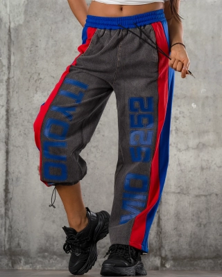 Airway Two-Fabric Trousers, Black Color