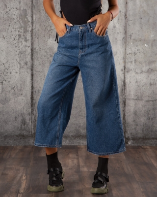 Just Better Wide-Leg Jeans, Blue Color