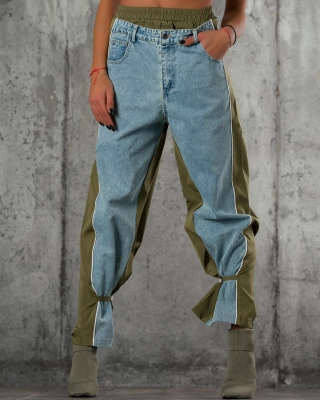 Back To The Future Combo Jeans, Blue/Green Color