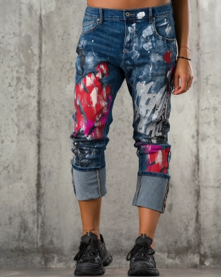 Destroy The System Jeans, Blue Color