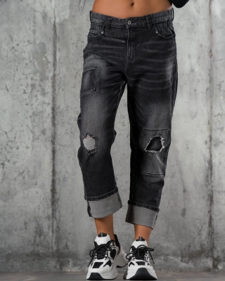 Protect Your Peace Jeans, Black Color
