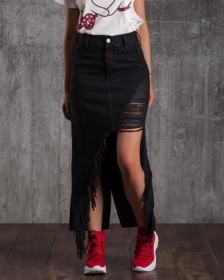 Intention Denim Skirt, Black Color
