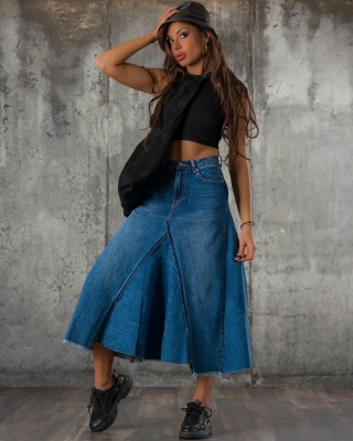 Cassiopeia Denim Skirt, Blue Color