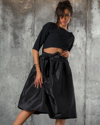 No Excuses Circle Skirt, Black Color