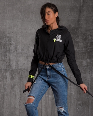 Think Hooded Shirt, Black Color