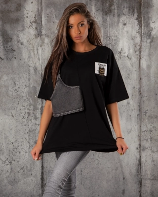 Our Life T-Shirt Dress, Black Color