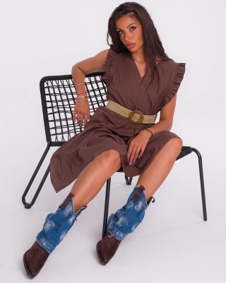 Explain Dress, Brown Color