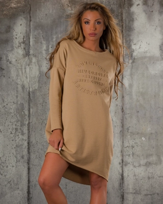Love Is Art Dress, Beige Color