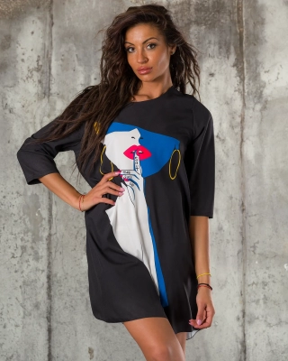 Shut The F* Up Dress, Black Color