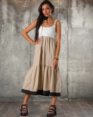 Mod Midi Dress, Taupe Color