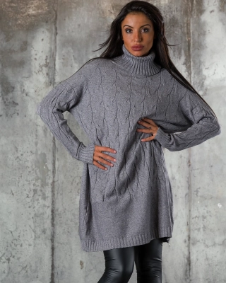 Torrie Knit Dress, Grey Color