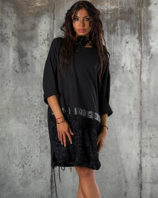 Rose Field Dress, Black Color