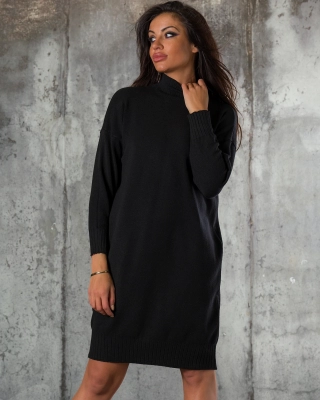 Anything & Everything Sweater Dress, Black Color