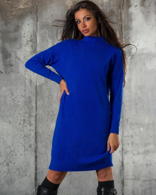 Anything & Everything Sweater Dress, Blue Color