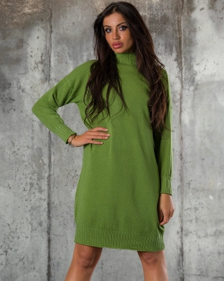 Anything & Everything Sweater Dress, Green Color