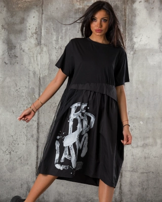 High Ratings Dress, Black Color