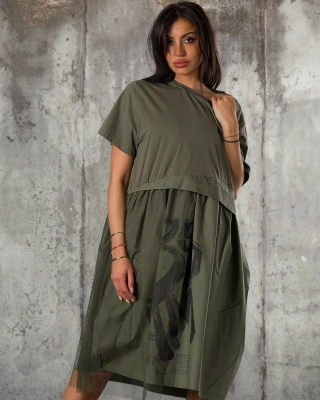 High Ratings Dress, Military Color