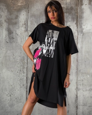 Floristic Studio Dress, Black Color