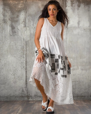 Toni Maxi Dress, White Color