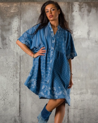 Roxanne Dress, Dark Denim