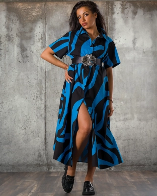 Good Luck Dress, Black/Blue Color