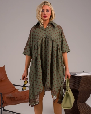 Рокля Focus On Myself, Зелен Цвят